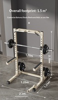 Rack de musculation tout-en-un en métal, support de squat, banc de musculation, barre de traction, qualité commerciale, réglable, robuste, pour salle de sport à domicile, pour développer les muscles