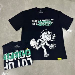 T-shirt da Uomo di Alta Qualità, Abbigliamento Streetwear Casual, Maglietta con Stampa di Lettere 'THAT'S AWFUL LOT of COUGH SYRUP' per Uomo - Product Image 1