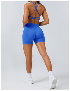 Soutien-gorge de sport d'entraînement de gymnastique pour femmes Logo personnalisé sans couture <span class=keywords><strong>dos</strong></span> nu croisé <span class=keywords><strong>haut</strong></span> pour Impact Yoga soutien-gorge à la mode soutien-gorge d'entraînement fonctionnel - Product Image 6