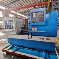 Torno CNC CK6136 Económico, Torno CNC de Bancada Plana de Tamaño Pequeño, Adecuado para el Procesamiento de Metales en Lotes Pequeños