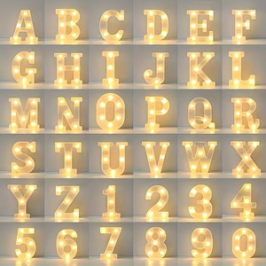 Lettres lumineuses LED alimentées par piles, étanches IP44, à fixer au mur, pour la maison, les fêtes, les mariages, les festivals, les décorations de Noël - Product Image 1