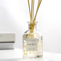 Bouteille diffuseur de parfum en verre ambré 60ml 120ml 250ml avec bouchon et boîte cadeau personnalisée pour bâtonnets diffuseurs