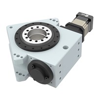 Table rotative creuse de haute précision avec boîte de vitesses planétaire à angle droit et jeu nul pour machine de fraisage CNC