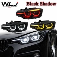 Pièce auto WLJ pour BMW Série 3 F30 F35 2013-2018 Jaune Blanc Rouge Fumé Style V3 Tricolore DRL Style LCI Phare LED