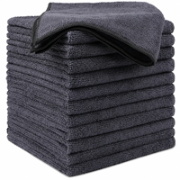 Serviette de nettoyage en microfibre premium réutilisable, super absorbante, sans peluches, pour le detailing automobile et le nettoyage domestique