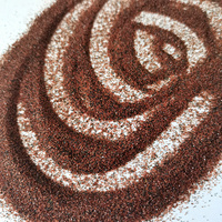 Sable de grenat rouge 30/60 mesh, abrasif de sablage pour l'élimination de la rouille, la préparation des surfaces et le nettoyage des chantiers navals, faible teneur en poussière