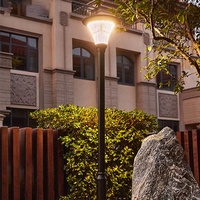 Yunduo haute luminosité étanche yard lampe sur pied extérieur jardin borne lumineuse pour villa