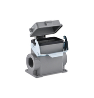 Connecteur industriel rectangulaire mâle/femelle robuste IP65 H10B-SM-1L H10B-SMH-2L H10B-SM-4B 16A 500V en cuivre plaqué argent