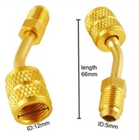 Adaptateur RISEN R410a pour automobiles, connecteur femelle 5/16" SAE vers mâle 1/4" SAE, raccords HVAC pour climatiseur à soufflet lisse/forgé