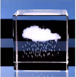 Honor Crystal Wholesale Eco-Friendly Square White Embryo Block Alta calidad Transparente 3D Tallado Moon Saturn Series Crystal - Product Image 2