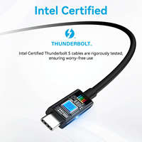 Carte d'extension Thunderbolt 5 80 Gbps avec adaptateur USB 2.0 port TB5 et câble de 0,5 m pour ordinateurs et imprimantes USB 3.2 TB5/4/3/iOS