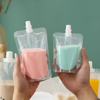 Sacs en plastique PE à haute barrière personnalisés avec bec verseur pour confiture liquide, jus de fruits, boissons à base de plantes chinoises, emballage de lait, gelée
