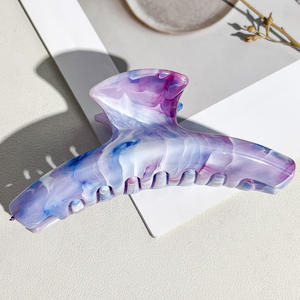 กิ๊บติดผมพลาสติกสีพาสเทลเรียบง่ายขนาด 11 ซม. แบบครึ่งวงกลม  กิ๊บหนีบผมทรงฉลาม  อุปกรณ์เสริมผมสำหรับผู้หญิง - Product Image 3