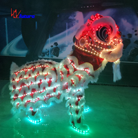 Costumes lumineux LED de danse du lion chinois traditionnelle Kung Fu Barongsai pour les événements traditionnels