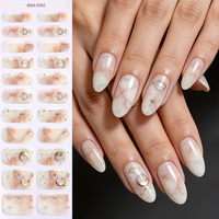 Fengshangmei Nouveau Design Professionnel Échantillon Gratuit DIY Gel Nail Wraps Autocollants pour Ongles en Gel Longue Durée Sans UV