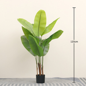 Viaggiatori artificiali palma finto pianta sottile stelo grandi foglie piante di simulazione per la camera ufficio decorazione del paesaggio - Product Image 4