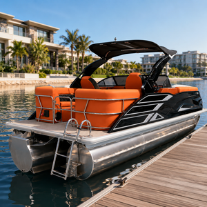 Bateau ponton de luxe Kinocean S22A de 22 pieds, pour la pêche, les fêtes en famille, en aluminium, certifié CE - Product Image 5