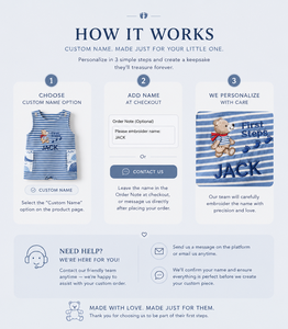 Combinaison personnalisée pour bébé First Steps, broderie <span class=keywords><strong>de</strong></span> nom personnalisée, tenue en coton doux, souvenir <span class=keywords><strong>de</strong></span> nouveau-né, cadeau pour bébé - Product Image 3
