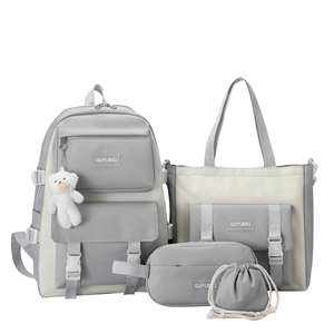 Ensemble de sacs à dos pour filles d'université <span class=keywords><strong>tendance</strong></span> <span class=keywords><strong>2022</strong></span>, de haute qualité, durables et mignons, 4 pièces, motif animalier, sacs d'école pour femmes - Product Image 3