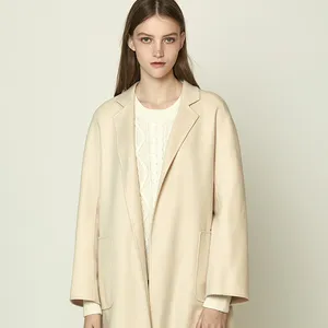 new hot sell Women's mid-length suit neck cashmere fashion long coat
