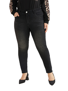 Legging Slim Fit extensible taille moyenne <span class=keywords><strong>noir</strong></span> de grande taille pantalon en <span class=keywords><strong>jean</strong></span> <span class=keywords><strong>skinny</strong></span> crayon pour <span class=keywords><strong>femme</strong></span> maman vente en gros - Product Image 4