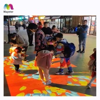 Système de projection interactive sur sol en métal portable, affichage publicitaire 3D, projecteur de sol mobile avec plus de 80 jeux