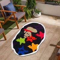 Tapis imprimé irrégulier Anime personnalisé Kaws Bape, tapis de salon, tapis Bape Bear pour chambres à coucher