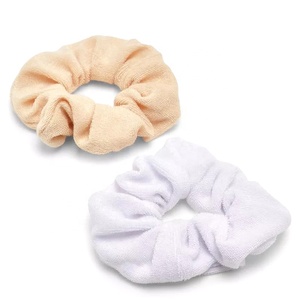 Polyester Multi Color Makeup Towel Fabric <strong>Bath</strong> Elastic <strong>Scrunchies</strong> for Women - Product Image 3