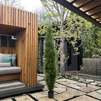 Bonsaï artificiel en pin résistant certifié UV pour intérieur/extérieur, cèdre, buis, topiaire, pour anniversaire, Pâques, aménagement paysager intérieur