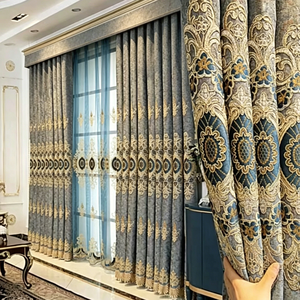 <span class=keywords><strong>Cortinas</strong></span> para Salón, <span class=keywords><strong>Cortinas</strong></span> para Sala de Estar, Bordadas, Vintage, Opacas, para Dormitorio, Hogar, Sala de Estar - Product Image 1