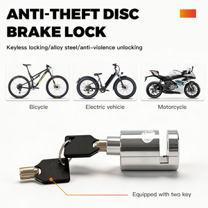 Jinta Iron &amp; Steel Cylindrical Disc Brake <strong>Lock</strong> Key Foldable Waterproof Lightweight Portable for Bicycle Motorcycle E-scooter - Product Image 3