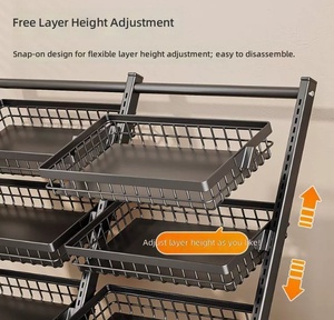 Espositori a più livelli in ferro per snack, portatili, per supermercati, piccoli stand per esposizione di alimenti e bevande, per centri commerciali - Product Image 5