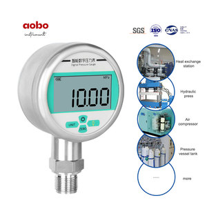 Aobo เครื่องวัดความดันสแตนเลส304, เครื่องวัดความดันสัมบูรณ์0.1 100MPa ความแม่นยำสูงมาตรวัดความดันน้ำ - Product Image 4