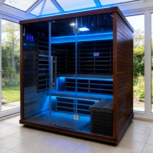 Sauna Interior de Infrarrojos Lejanos para Varias Personas, Cabina de Sauna de Madera Sólida para el Hogar, <span class=keywords><strong>Precio</strong></span> Directo de Fábrica - Product Image 6