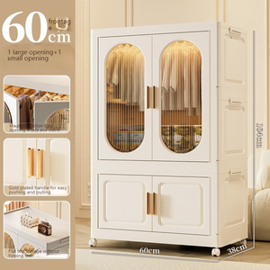 <span class=keywords><strong>Armadio</strong></span> Moderno in Plastica Rinforzata per Soggiorno e Camera da Letto, Guardaroba per Bambini con Ruote, Organizzatore Multistrato Pieghevole, Arredamento per la Casa - Product Image 2