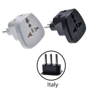 Italian Universal Travel Conversion Plug Universal US/UK/EU To Italy Adapter Plug 1 Turns 2 Plug