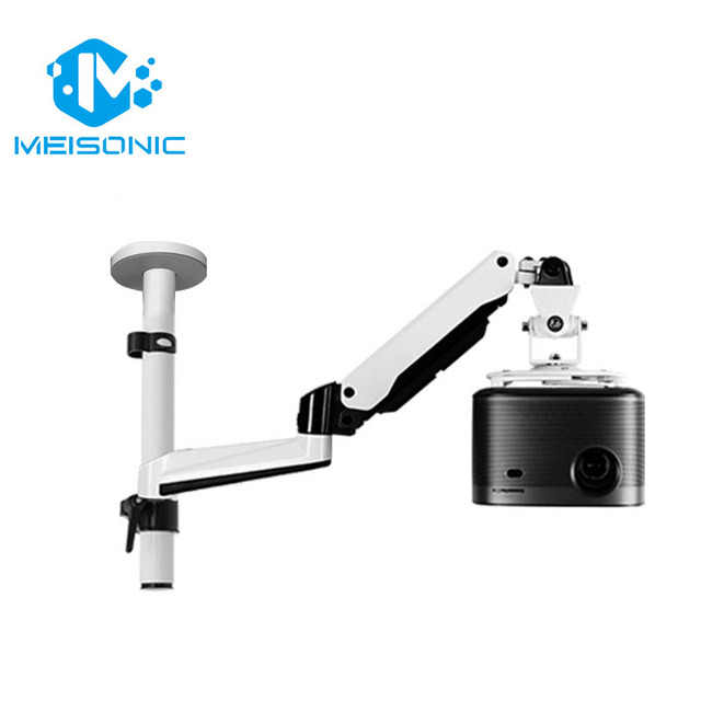Strong Aluminum Alloy Gas Spring Projector Arm 360° Rotation Fashionable Home Use Ceiling Mount Projector Mounts