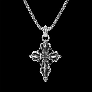yunnique Stainless Steel <b>Cross</b> Pendant Necklace Unisex Party Jewelry Geometric Design GZYP-0535 - Product Image 1