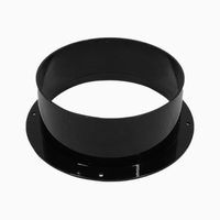Connecteur à bride droite FL075-Z en ABS, bride de conduit rond pour système de ventilation d'air frais CVC