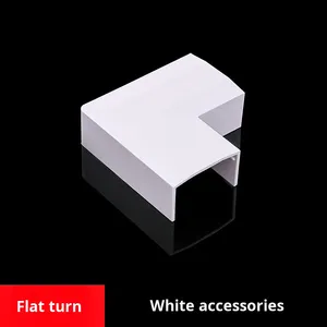 Vente directe d'usine, gaine de câblage en PVC de Chine, 50*25, accessoires spéciaux, angle droit et angle gauche, embout plat, raccord en T direct - Product Image 3