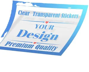 Adesivi trasparenti trasparenti personalizzati etichette personalizzate adesivo in vinile impermeabile con Logo aziendale fotografico