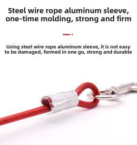 Collier et laisse d'entraînement pour <span class=keywords><strong>chien</strong></span> personnalisés, en nylon rembourré de haute qualité, avec couvercle en acier et plastique robuste, double câble de fixation. - Product Image 5