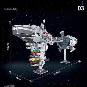 Mork 032001 MOC <span class=keywords><strong>Star</strong></span> Plan nave Nebulon-B scorta fregata medica modello fai da te giocattoli di assemblaggio in plastica set di blocchi di mattoni - Product Image 4