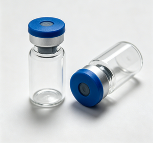 Flacon en verre transparent avec bouchon à sertir composite bleu et argenté, kit d'échantillons cosmétiques à plat, simple ou multi-pièces - Product Image 6