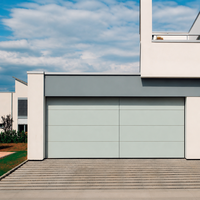 Porte de garage en verre dépoli moderne de nouveau style pour l'alliage de certificat d'UL du Japon Royaume-Uni