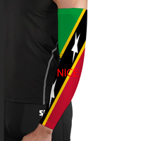 Manchon de bras personnalisé avec drapeau national de la Barbade, manchon de bras élastique pour le cyclisme, la pêche, la randonnée, l'école, le quotidien et les trajets professionnels