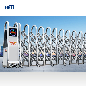 Porte principale pliante automatique industrielle moderne de clôture coulissante Porte d'entrée rétractable électrique extérieure - Product Image 2