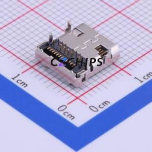 USB-306-B-SU USB Connector SMD Connector ( Connector Type: Type-C )( Gender: Female )( Mounting Type: Horizontal Mount ) - Product Image 2