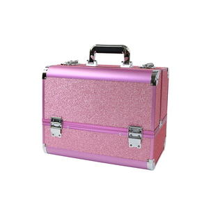 Trousse de Maquillage Professionnelle Grande Pliable avec Plateau Extensible Scintillant, Résistante à l'Eau, Idéale pour les Maquilleurs Mobiles - Product Image 2