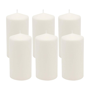 Wholesale Bulk Wedding Church Prayer Extra <b>Large</b> Tall Long Burning Dropless Unscented Ivory Real White Pillar <b>Candles</b> - Product Image 1
